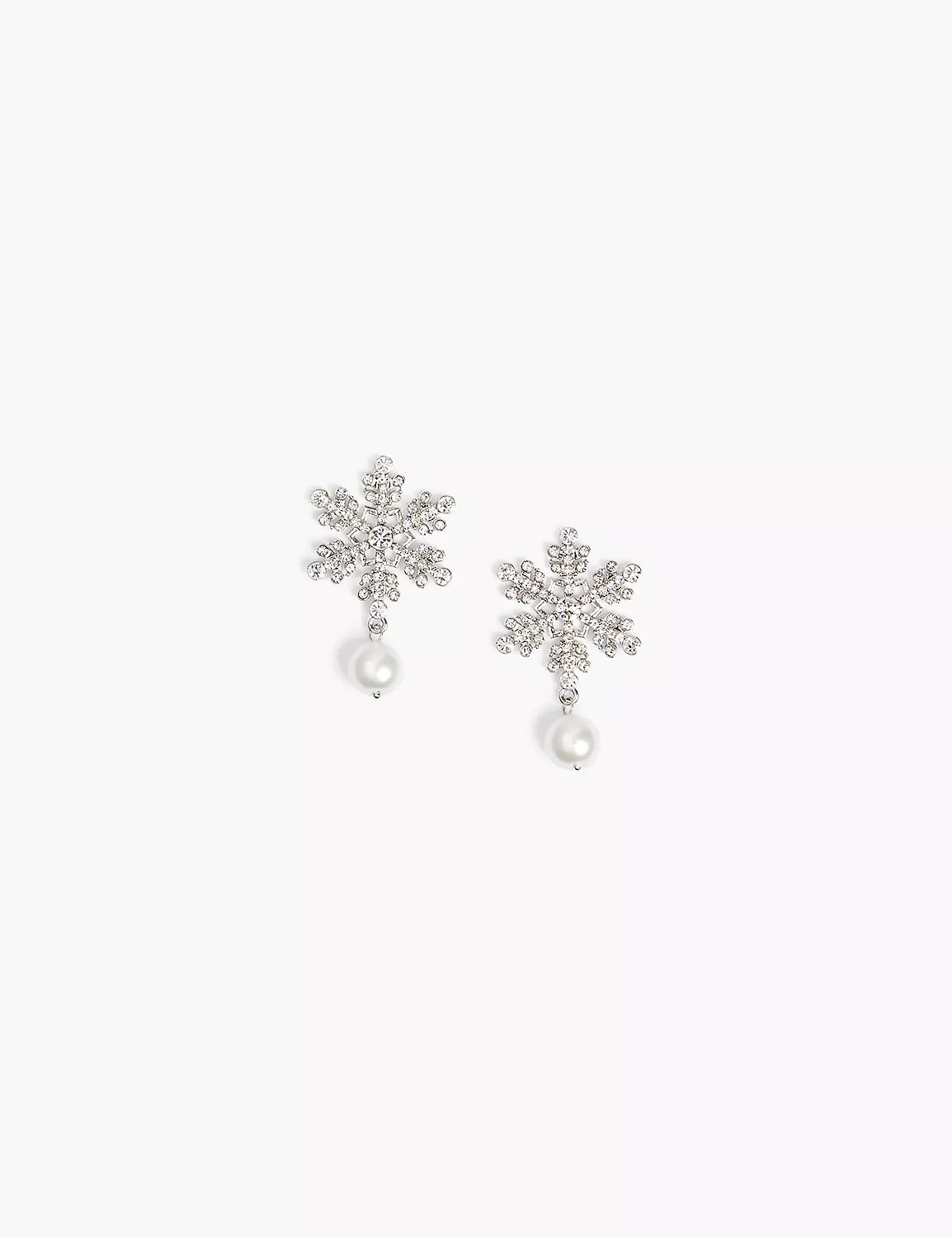Pave Snowflake Drop Earrings | LaneBryant | Lane Bryant (US)