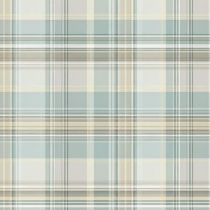 Plaid Peel and Stick Wallpaper 24"x394" Self Adhesive Wall Mural Calming Pastel Grid Blue Soft Gr... | Amazon (US)