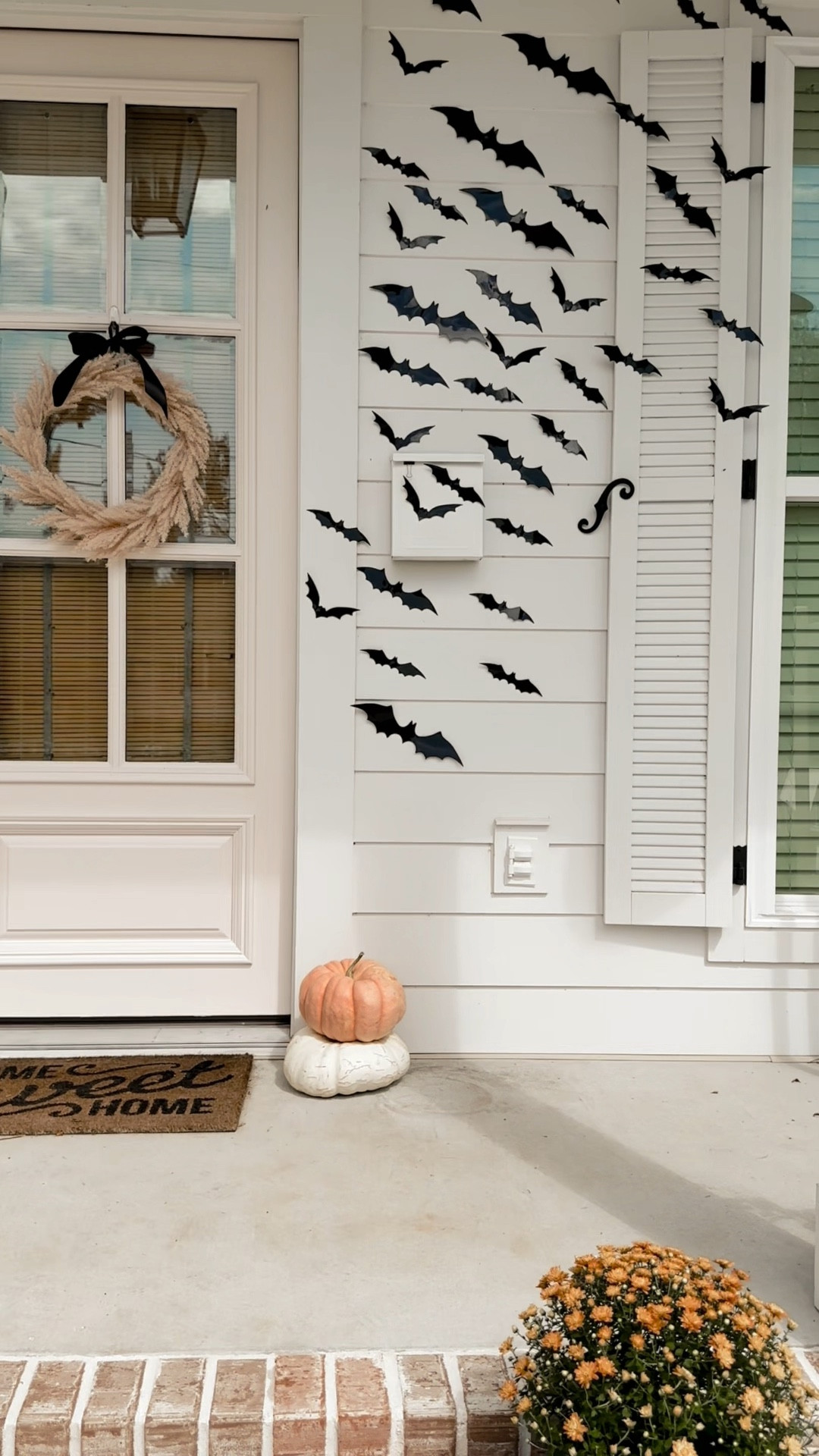 Cute and spooky Halloween decor! 👻 
bats, cute Halloween, girly Halloween decor, floating witch hats, pink wreath

#LTKSeasonal #LTKhome #LTKHalloween