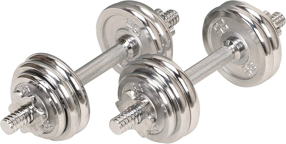 Sunny Health & Fitness Elite Adjustable Dumbbell 15/25/35/45/55 LB (Single Dumbbell) Space Saver,... | Amazon (US)