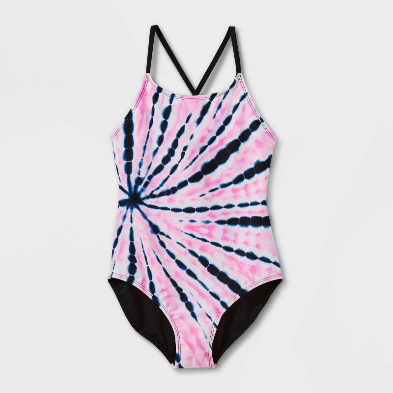 Girls' Tie-Dye One Piece Swimsuit - art class™ | Target