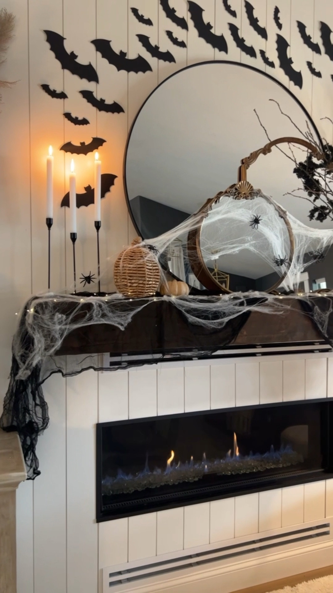 Easy Halloween Decorations for your mantle from Amazon 🦇