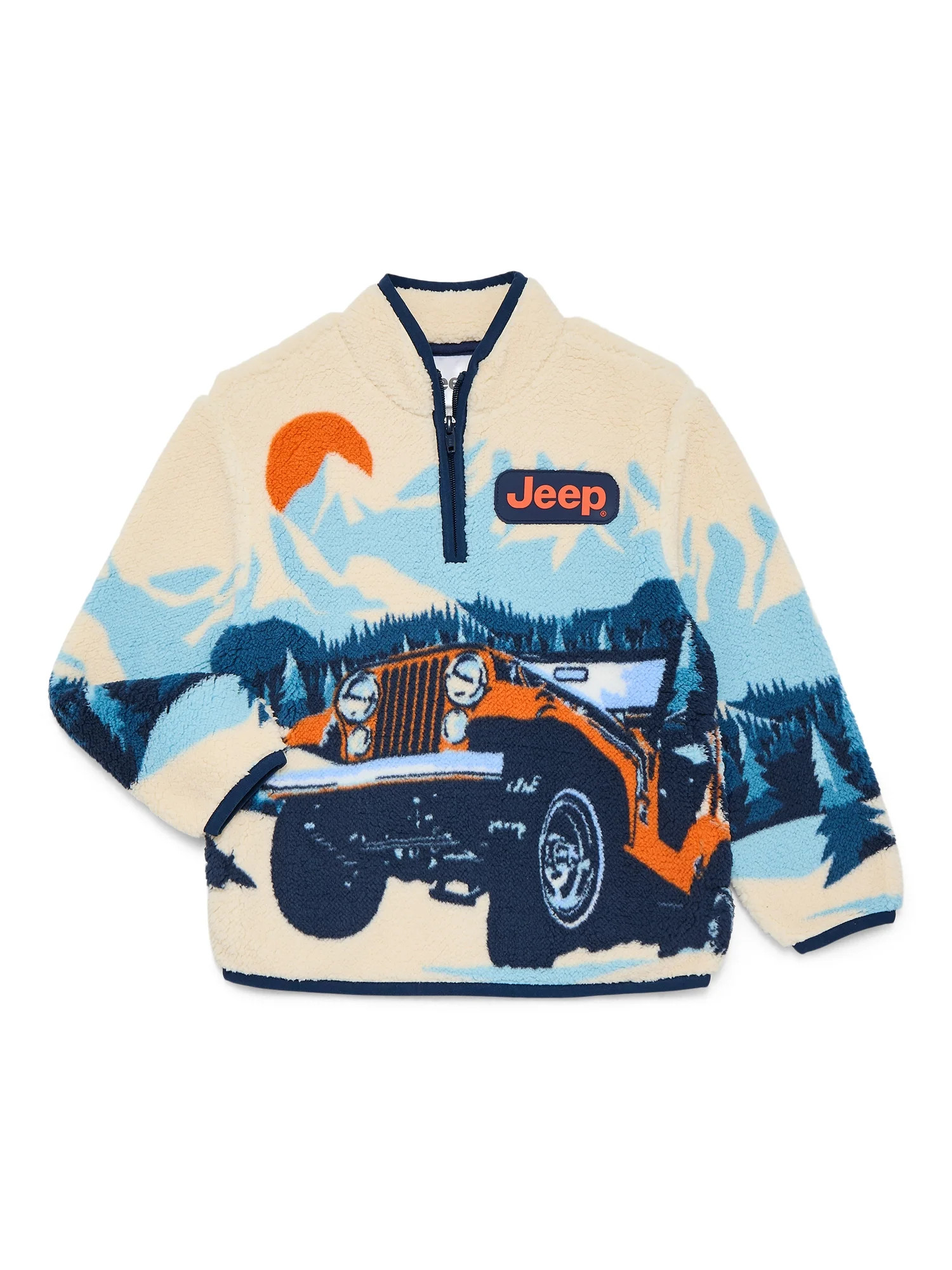Jeep Boys Plush Fleece Quarter Zip Sweatshirt, Sizes 4-18 | Walmart (US)