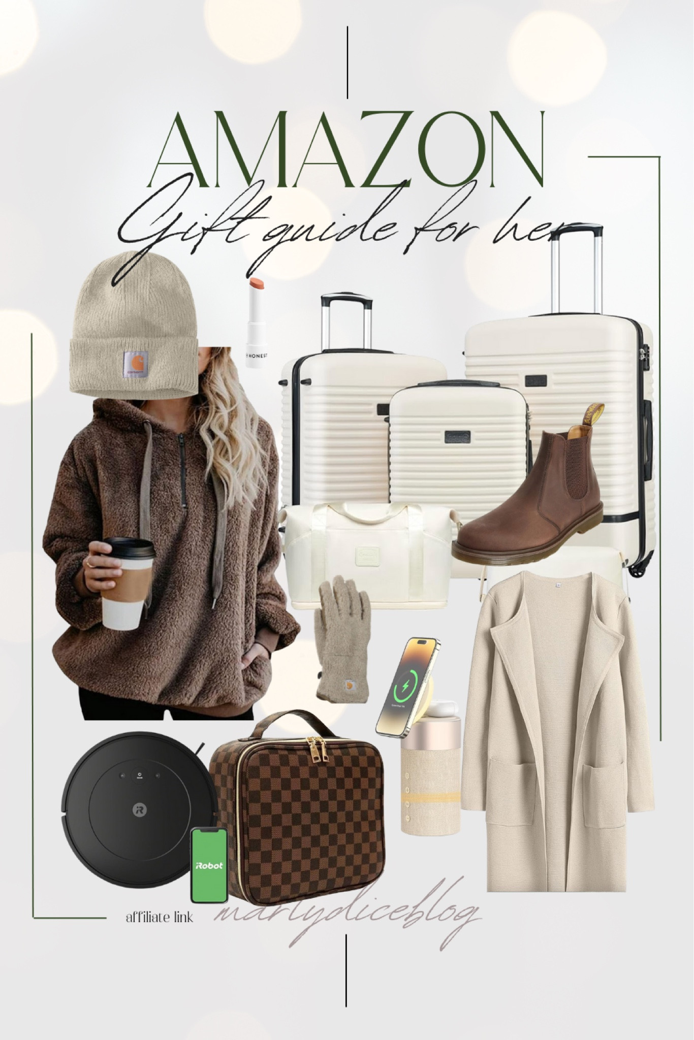 Amazon gift guide for women, Christmas gift ideas for women, luggage, Cozy sweatshirt, robot vacuum 

#LTKGiftGuide #LTKHome