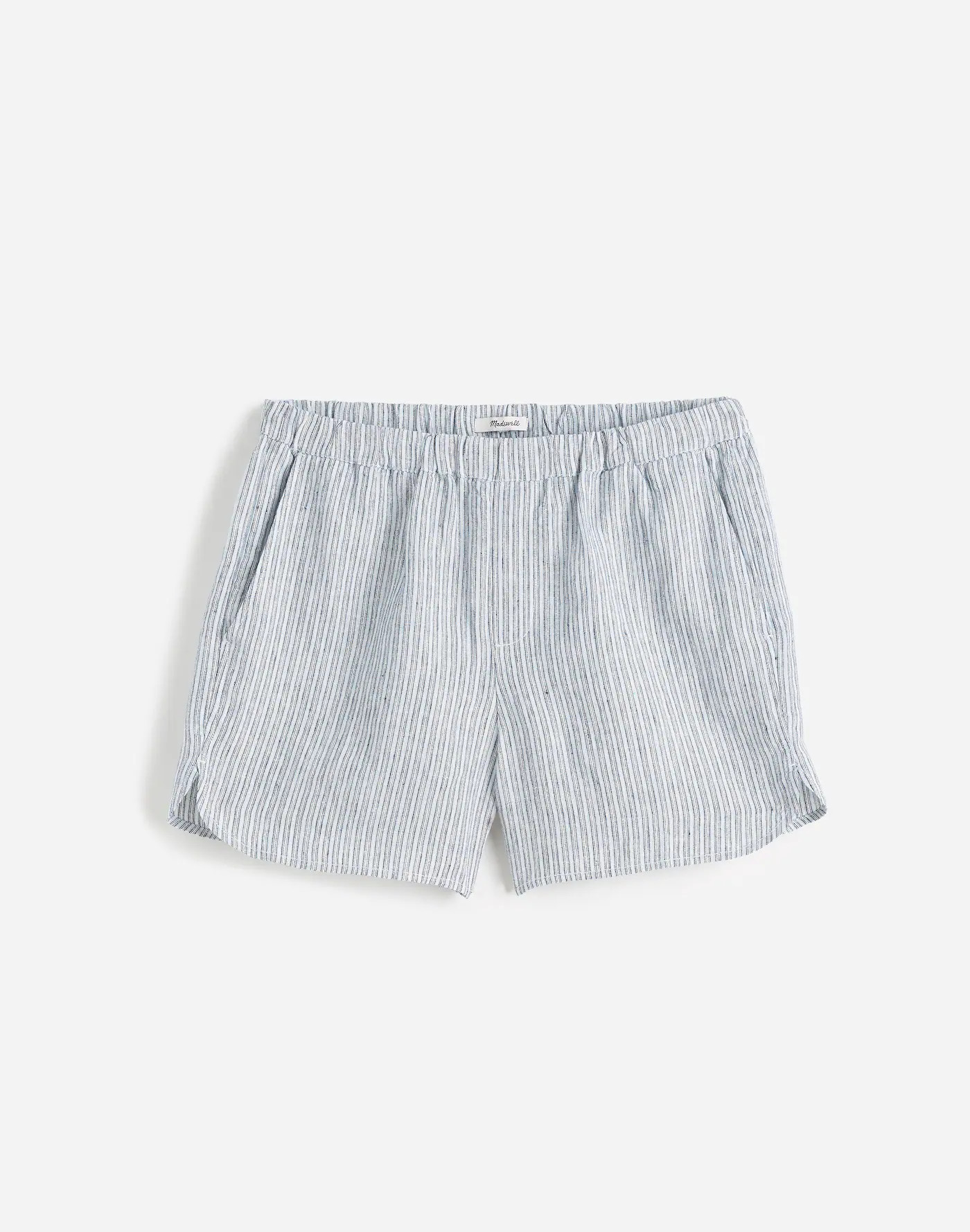Curved Hem Pull-On Shorts in 100% Linen | Madewell | Madewell
