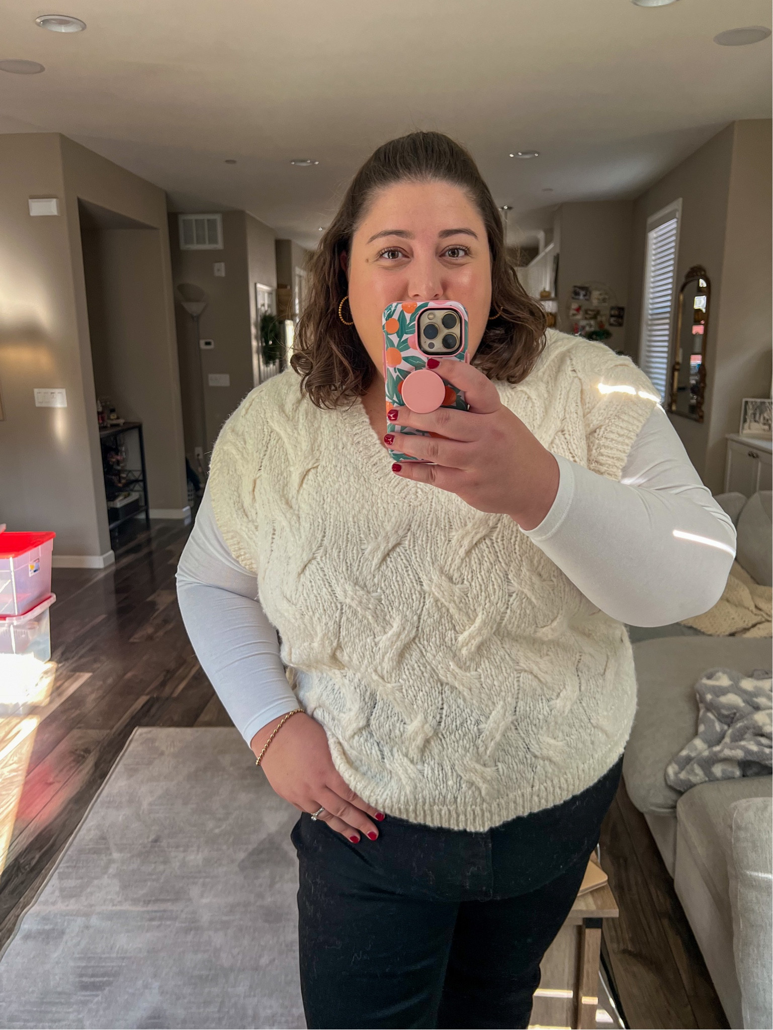 Love this comfortable work outfit! 

Sizing:
Sweater vest: 3X
Bodysuit: 4X
Jeans: 24 (22 would have fit better)

#LTKplussize