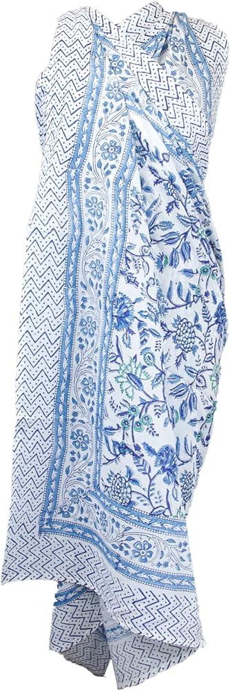 Block Print Sarong Beach Cover Up | Amazon (US)