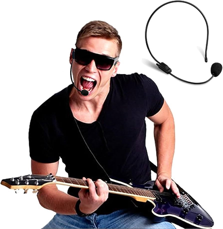 Fake Headset, Rockstar Costume Cosplay Accessories for Men and Women, Hippie Singer Headphone Pro... | Amazon (US)