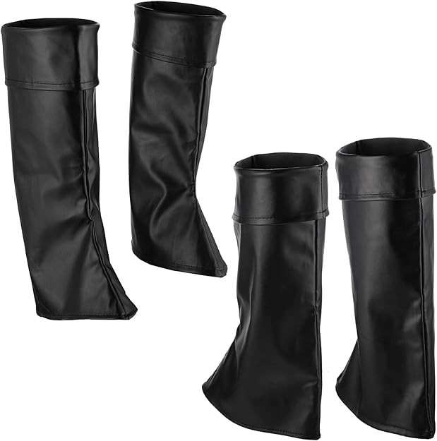 Zhanmai 2 Pairs Pirate Boots Covers Medieval Renaissance Faux Leather Costume Boots Covers for Ha... | Amazon (US)