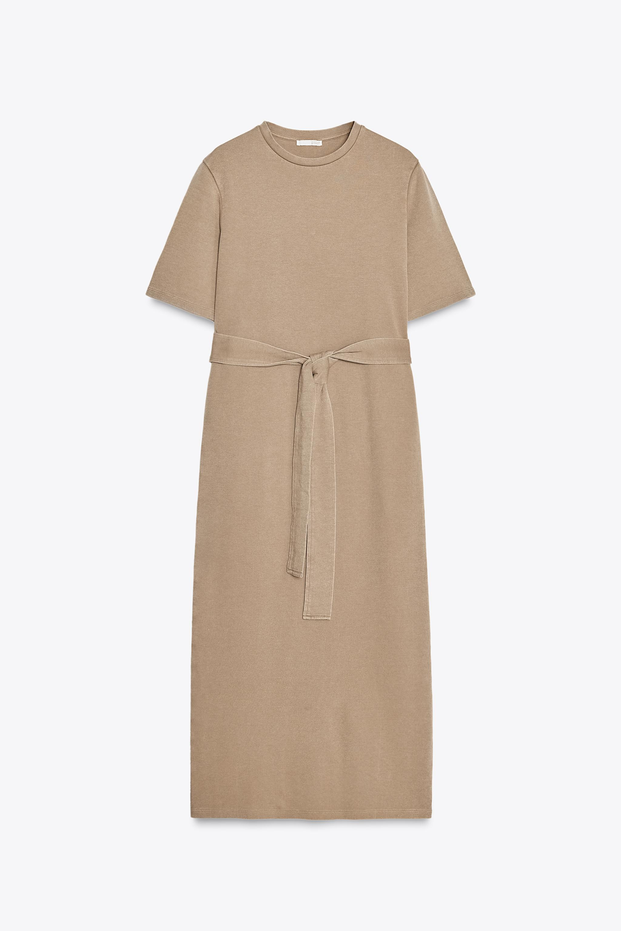 BELTED INTERLOCK DRESS | Zara US