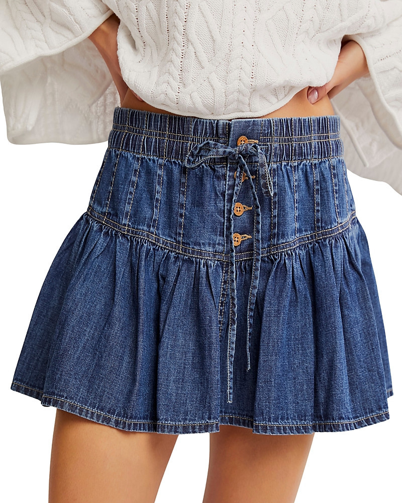 Free People Roselle Denim Mini Skirt | Bloomingdale's (US)