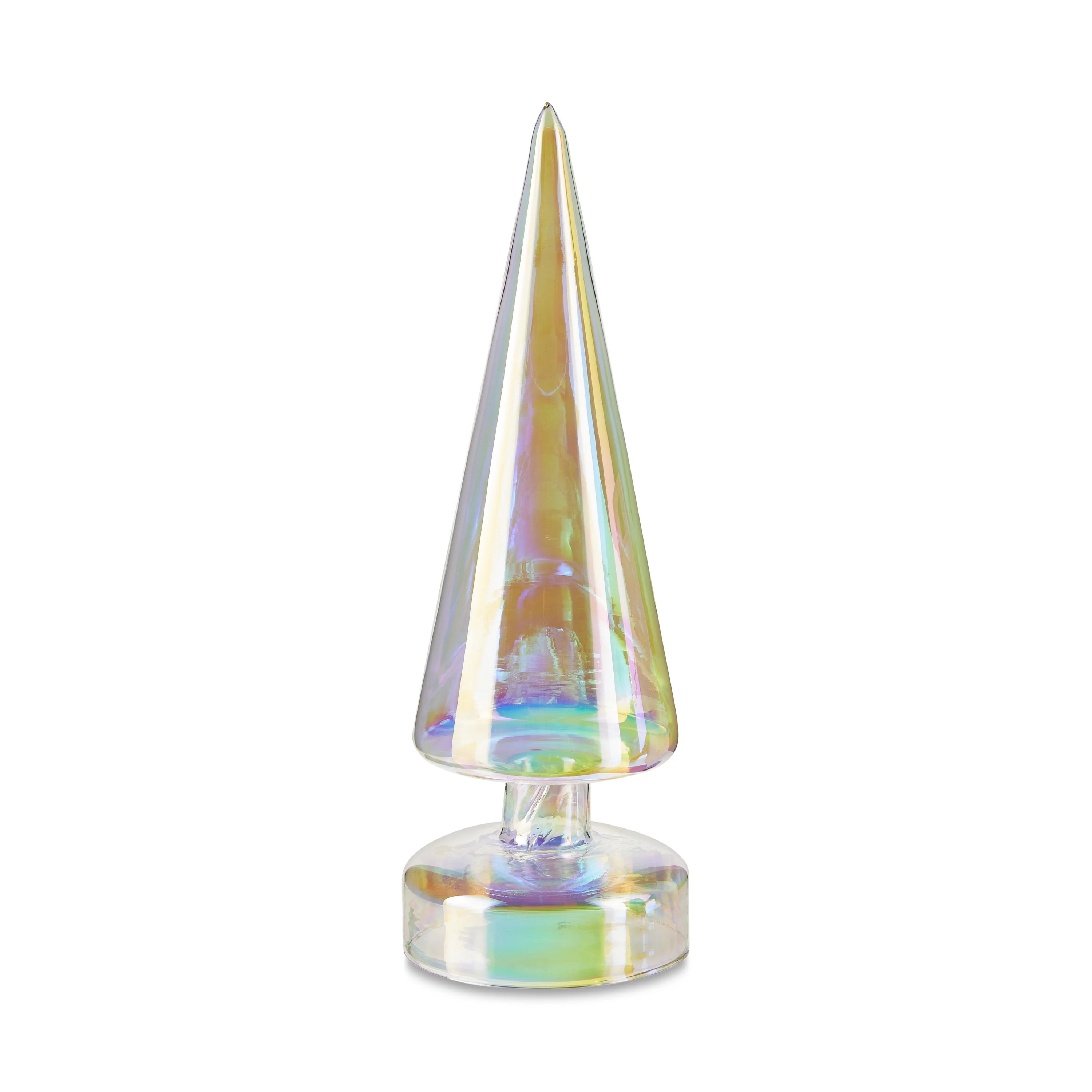 Small Iridescent Glass Tree, 10.5 in, Holiday Time | Walmart (US)