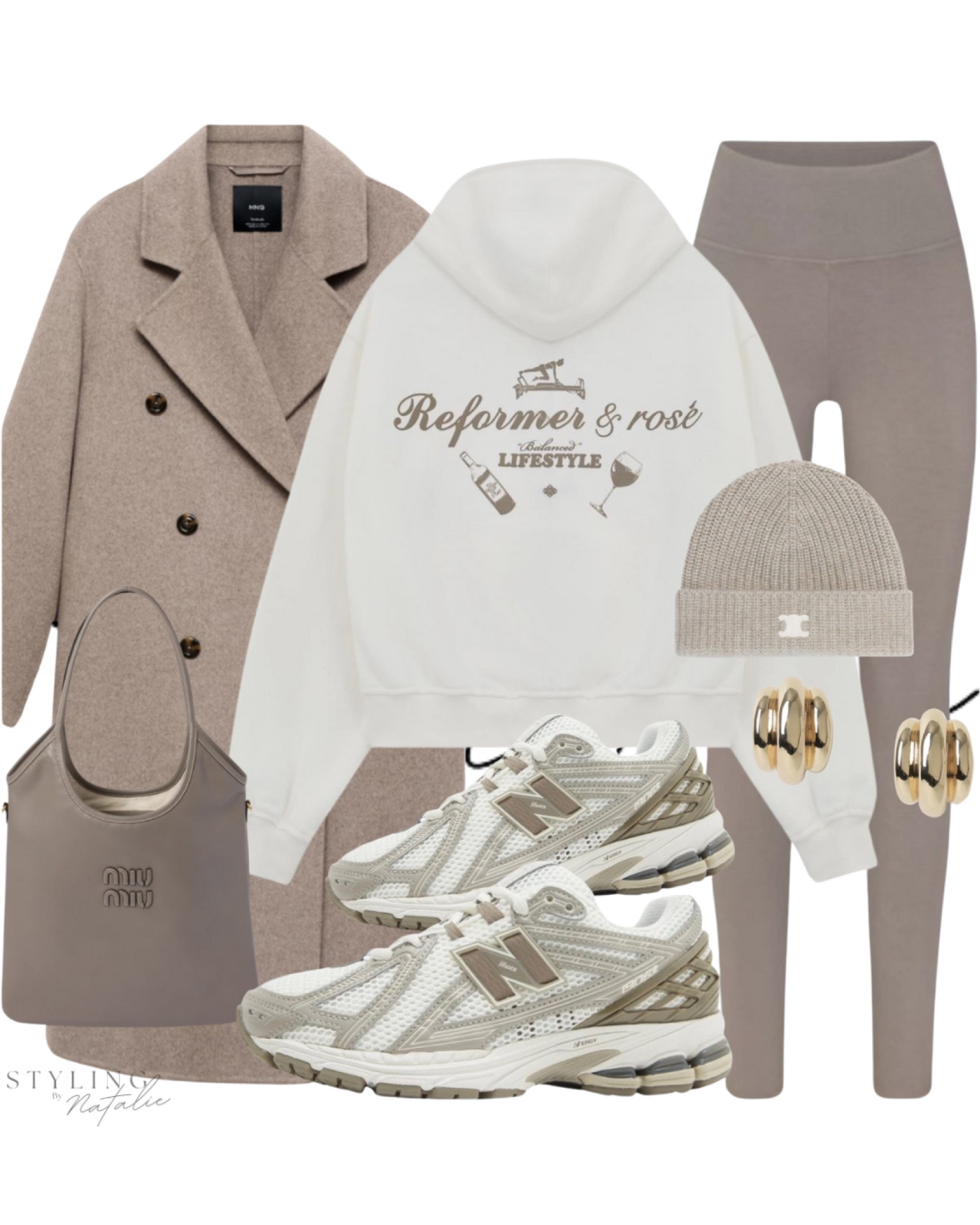 Comfy new year look 🤎
Hoodie, leggings, new balance trainers, wool coat and tote bag.
Casual, comfy, athleisure, everyday outfit, new balance trainers, beige outfit, athleisure wear, sporty chic, skims, mocha mousse, sneakers, winter outfits.

#LTKstyletip #LTKuk #LTKshoes