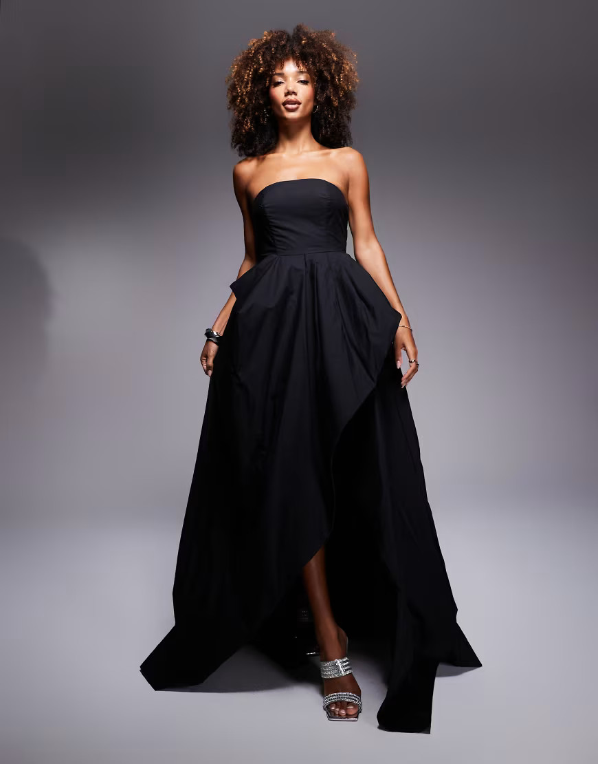 True Decadence Hi low hem maxi in black | ASOS (Global)