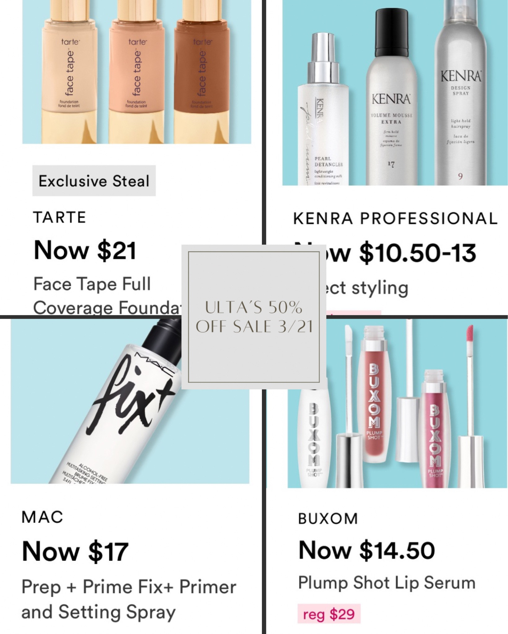 Ulta’s 21 days of beauty sale 3/21 ✨💕they have some good things today! I’m stocking up on the Kenra products and the boxum lip gloss 

#LTKSaleAlert #LTKBeauty #LTKFindsUnder50