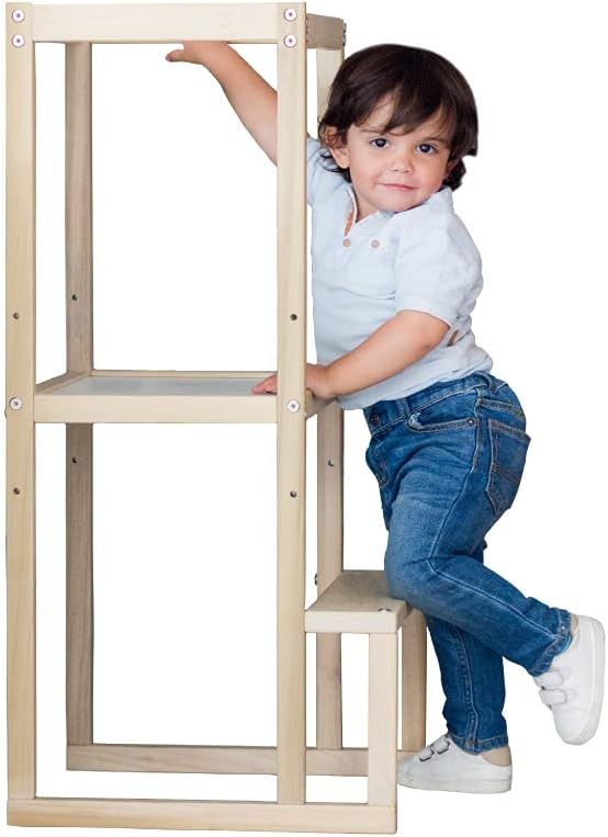 Kit | Montessori Learning Toddler Tower, Ladder for Children with Safety Rail Assistant in Daily ... | Amazon (US)