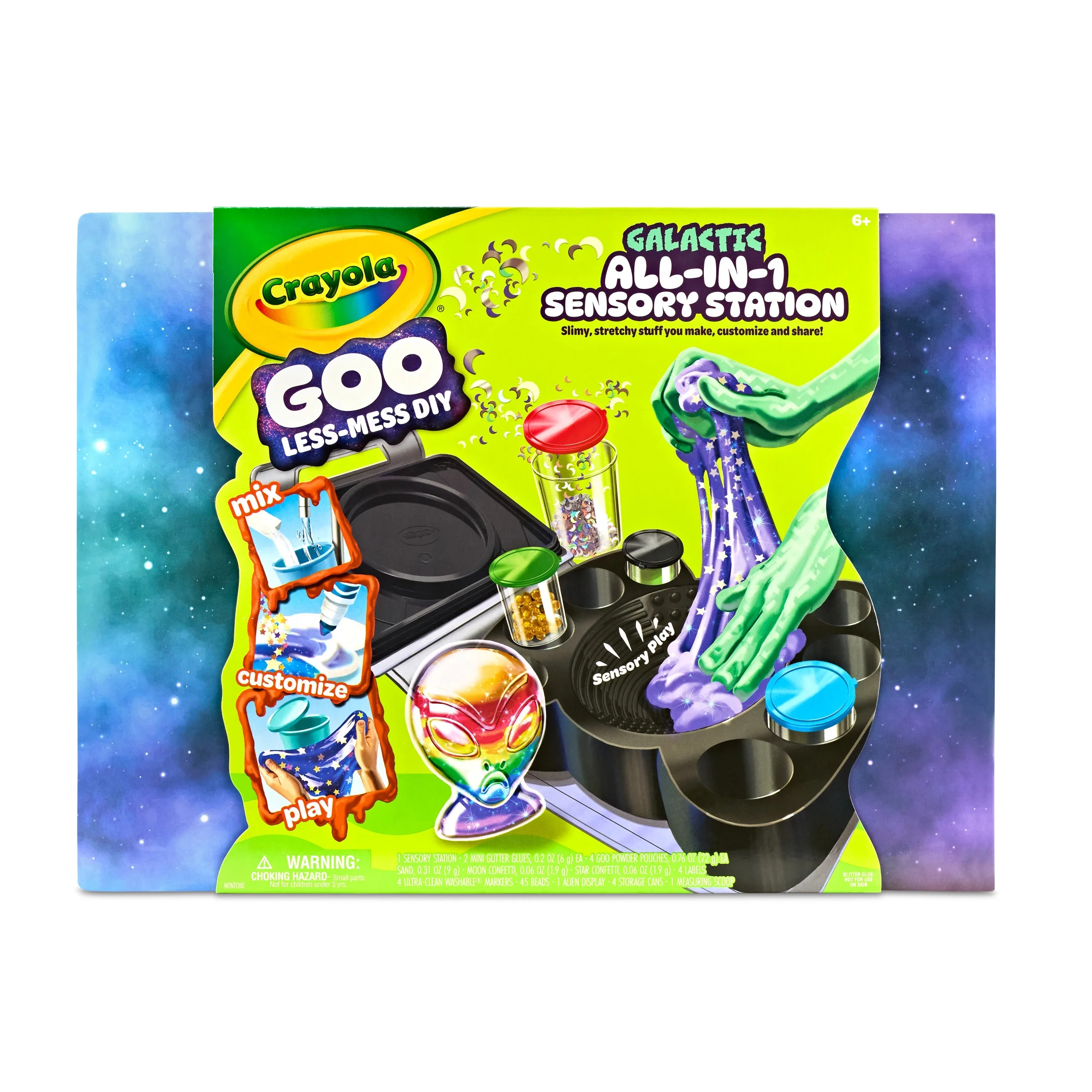 Crayola Goo All-in-1 Sensory Station, Galactic Slime Making Kit for Kids, Holiday Gift for Kids, ... | Walmart (US)