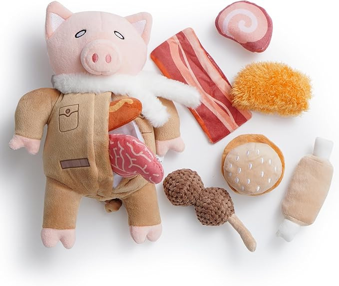 Nocciola Stuffed Pig Dog Toys: Funny Squeaky Crinkle Dog Chew Toys for Small Medium Breed, Plush ... | Amazon (US)