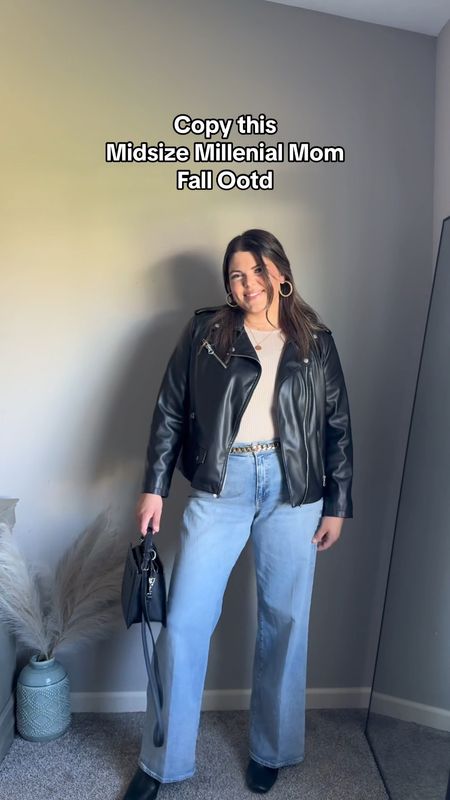 Millenial mom fashion, millenial vs gen z, mom outfit, casual fall outfit, date night outfit 

EXPRESS wide leg jeans size 12
Amazon sweater top size large
Walmart faux leather Moto jack size large 
Gold belt from Amazon 


#LTKmidsize #LTKSeasonal #LTKfindsunder50