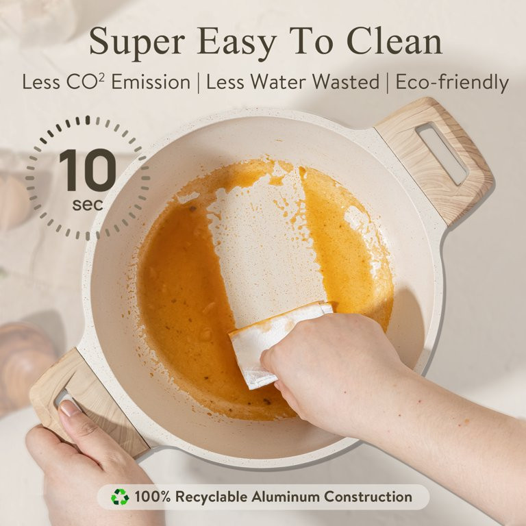 Carote 10-Piece Pots and Pans Set,White Granite Nonstick Cookware Set - Walmart.com | Walmart (US)