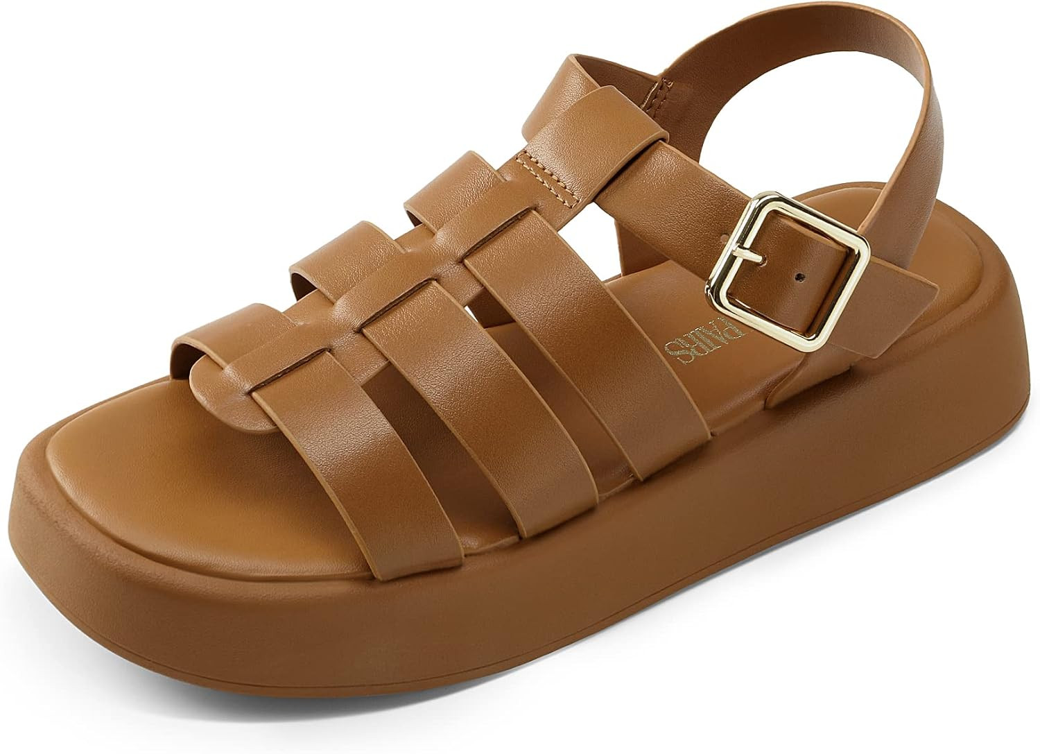 DREAM PAIRS Women Fisherman Platform Sandals Strappy Low Y2K Gladiator Sandals Soft Cushion Buckl... | Amazon (US)