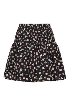 Floral Print Smocked Miniskirt | Nordstrom