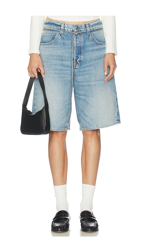 GRLFRND Taylor Oversized Belted Jort in Blue. Size S. Also in XXS, XS, M, L, XL. | Revolve Clothing (Global)