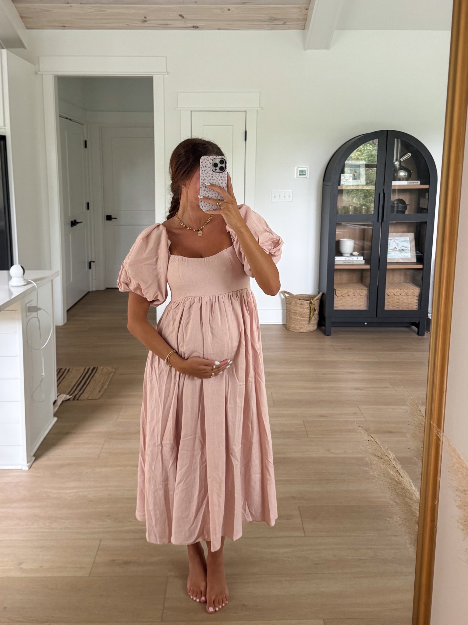 girl mom baby shower dress💖 love how simple and comfy this is! Sized up to M to fit the growing bump:) 

mom to be, first time mom, bumpfit, bump friendly outfit, bump fashion, pregnancy style, maternity dress, summer outfit, vacation outfit, Easter dress, spring style trends, puff sleeve, girl mom

#LTKBaby #LTKBump #LTKSeasonal