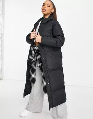 Threadbare Jodie maxi puffer coat in black | ASOS (Global)