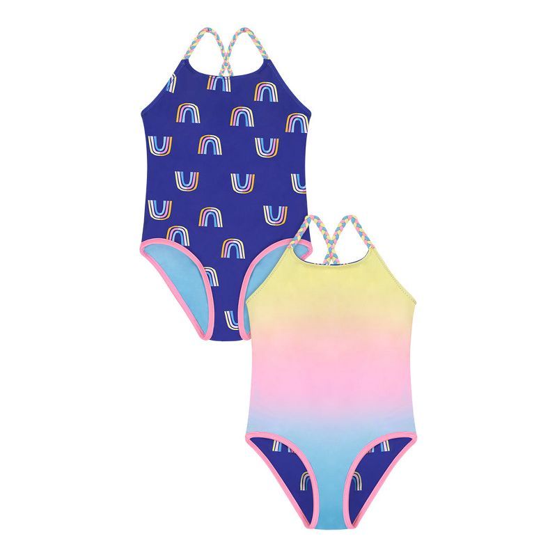 Andy & Evan Toddler Girls Swim Suit Blue, Size 2T | Target