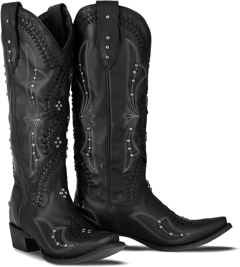 Yolkomo Cowboy Boots for Women Knee High Western Cowgirl Boots | Amazon (US)