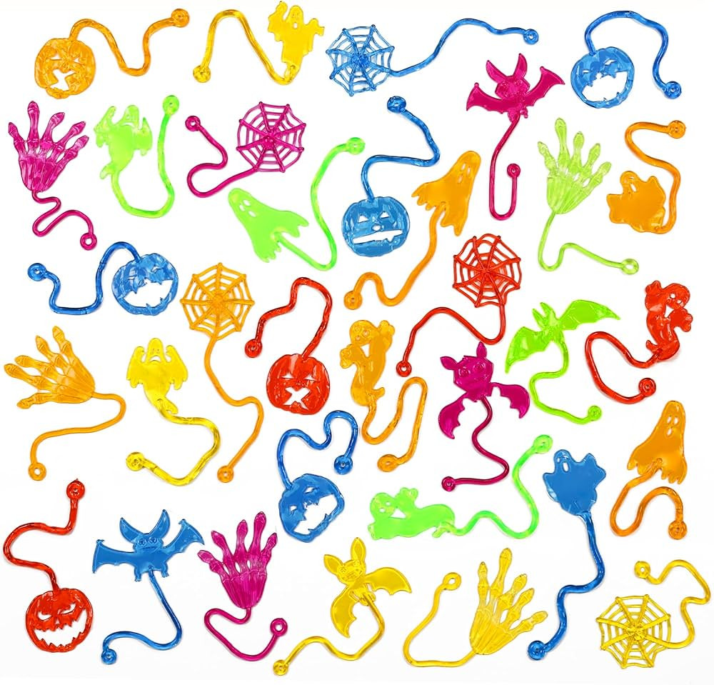 36pcs Halloween Sticky Hands Party Favors Toys for Kids，Skull Skeleton Bat Ghost Pumpkin Styles... | Amazon (US)