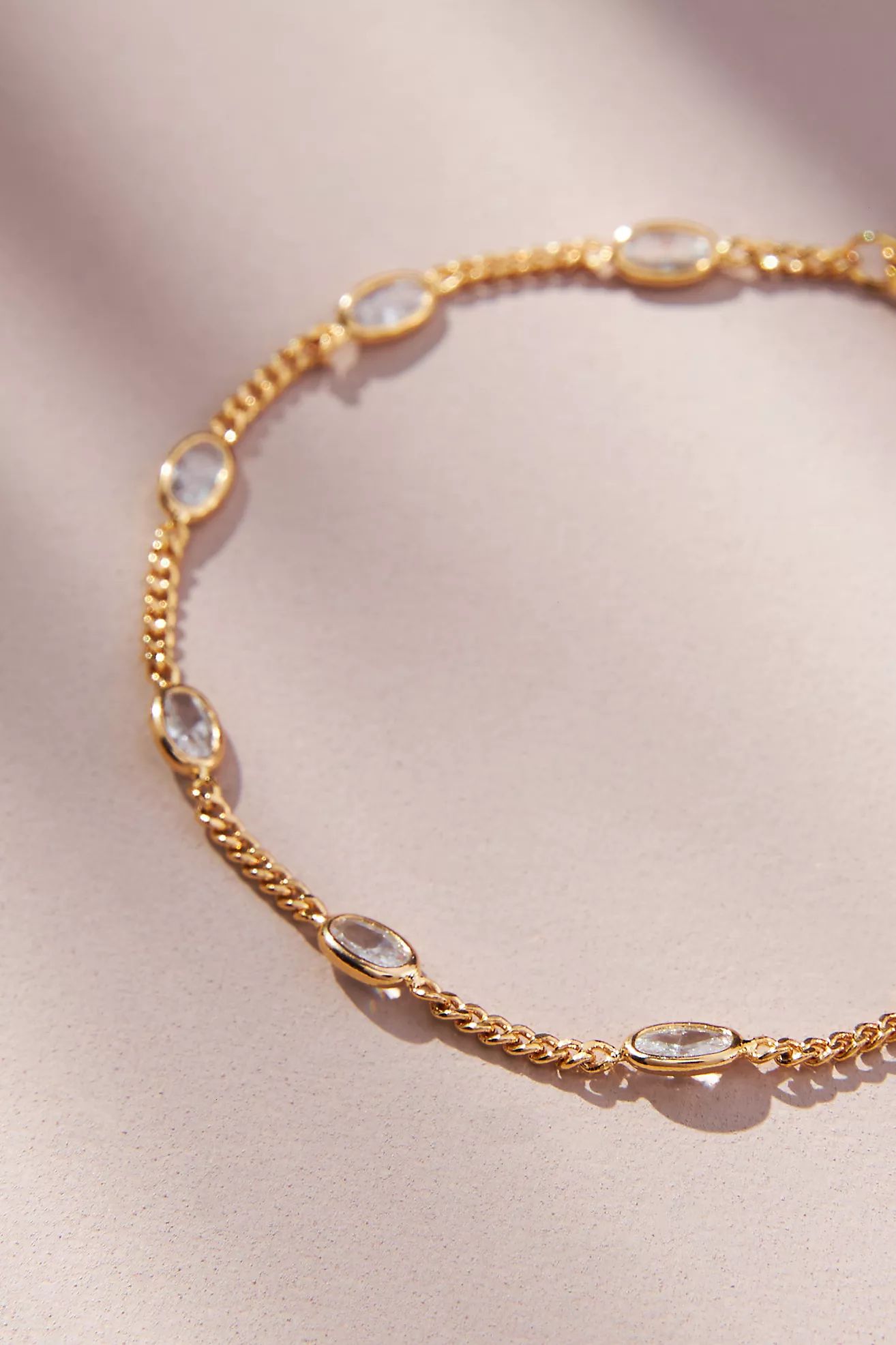 Oval Crystal Chain Bracelet | Anthropologie (US)