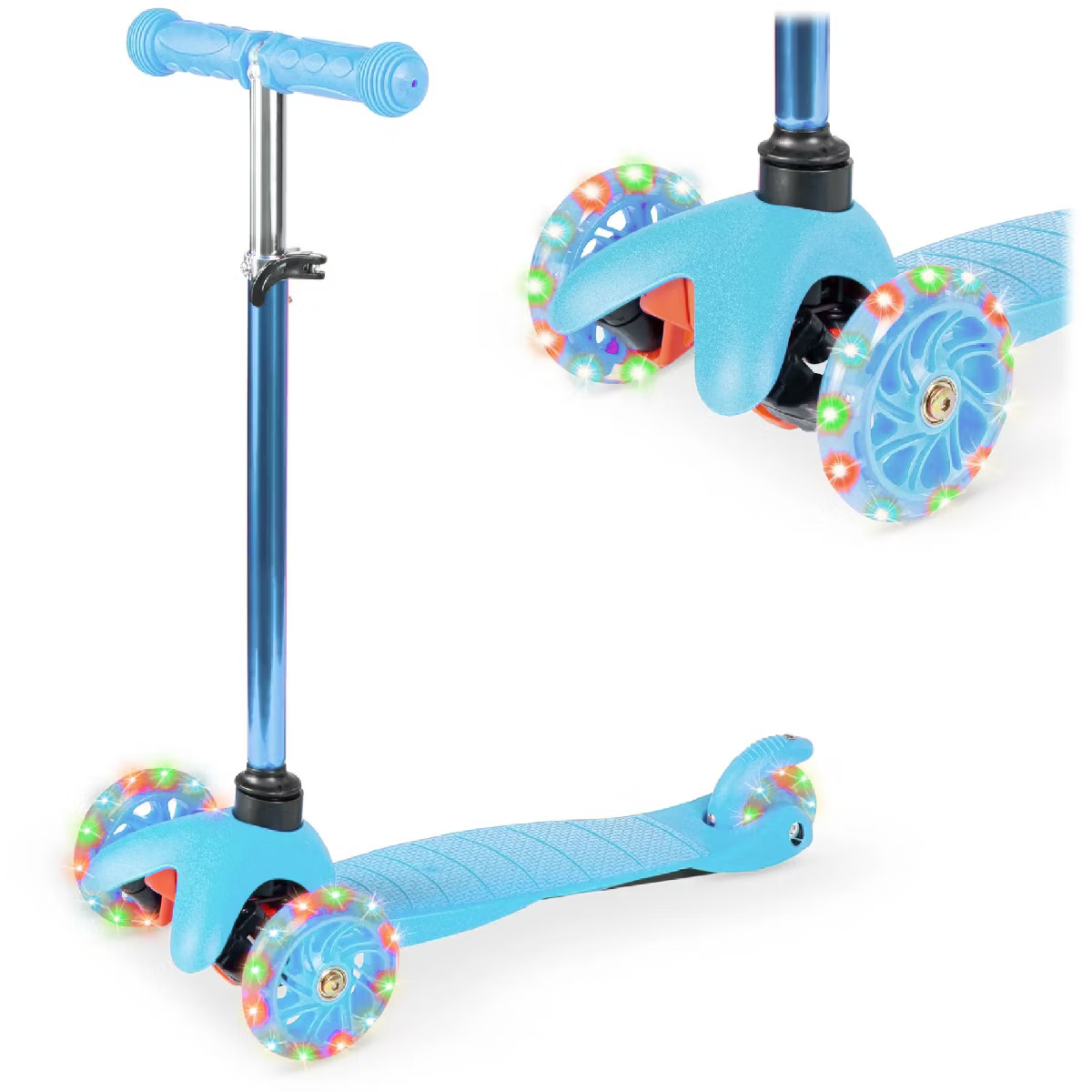 Best Choice Products Kids Mini Kick Scooter Toy w/ Light-Up Wheels and Height Adjustable T-Bar | Target