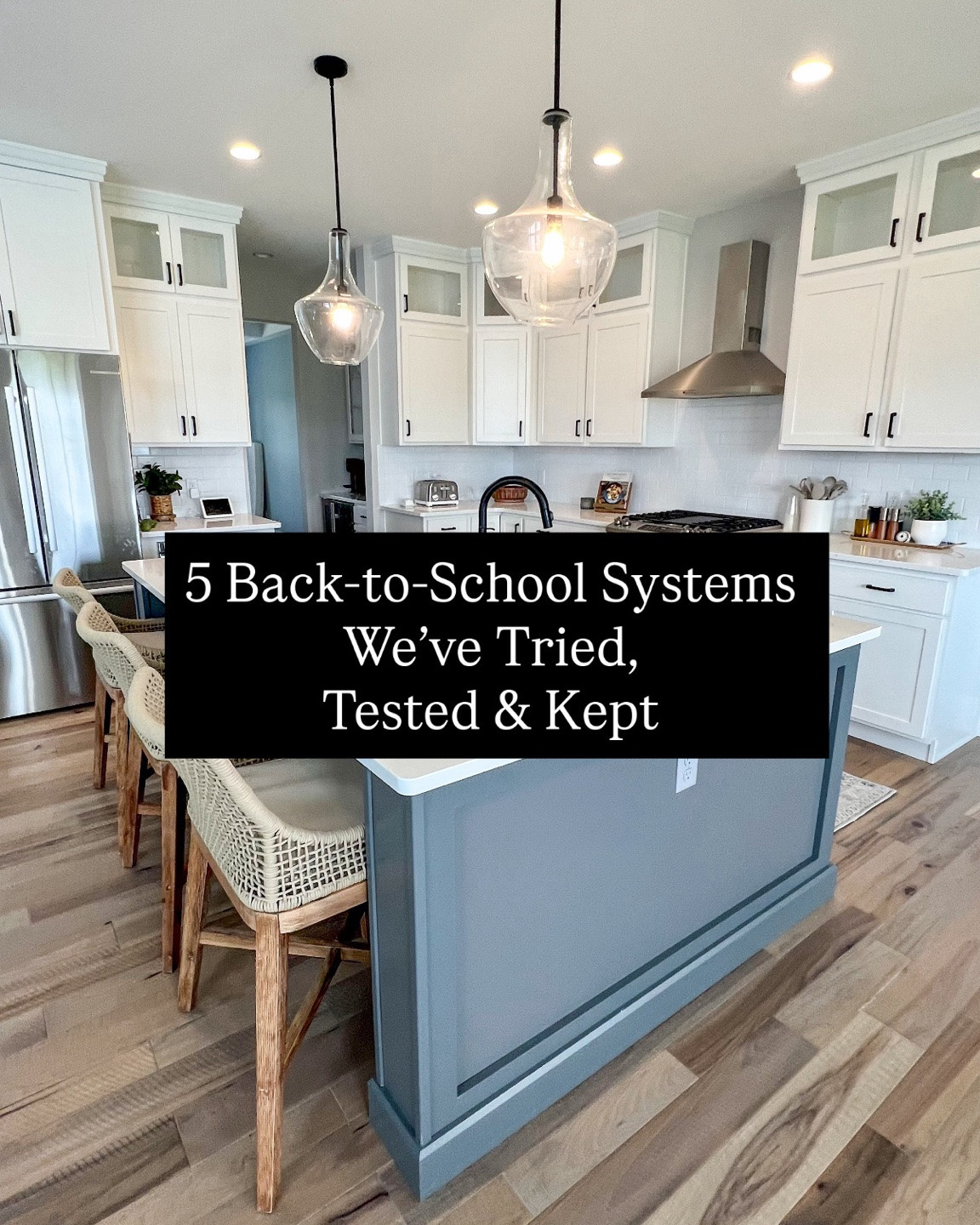 If getting out the door for school every morning feels a little chaotic… these systems might help. 👏🏼

⏰ The 8:12 timer: The girls know the goal—get dressed, eat breakfast, brush their hair + teeth, and be completely ready for school. If they finish everything in time, they get to watch a little TV until the timer goes off at 8:12. Simple, predictable motivation that WORKS.

🎀 A hair caddy: Everything they need to brush, detangle, and style their hair lives right in the main-floor bathroom.

🪥 A toothbrush bin: No running upstairs at the last minute. Their toothbrushes + everything they need are easily accessible on the main floor.

👗 Sunday outfit prep: They pick out their clothes for the entire week and put them in a labeled hanging organizer by day. No morning outfit decisions required.

🧺 A laundry-room “special clothes” bin: Sports, gym clothes, and anything else they need to keep track of has a designated spot so it doesn’t get lost in their bedrooms.

The common theme? Make the things they need EASY to access. 🙌🏼

Less running around. Less decision-making. Less “WHERE IS YOUR ___?!” 😂

And honestly, sometimes the best organization systems are the ones that make the right thing the easiest thing to do.

Which one would make your school mornings easier? 👇🏼

#LTKdayinmylife #LTKmorningroutine #LTKmomlife