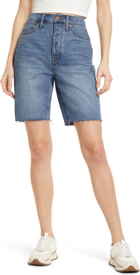 Madewell High Waist Long Denim Shorts | Nordstrom | Nordstrom