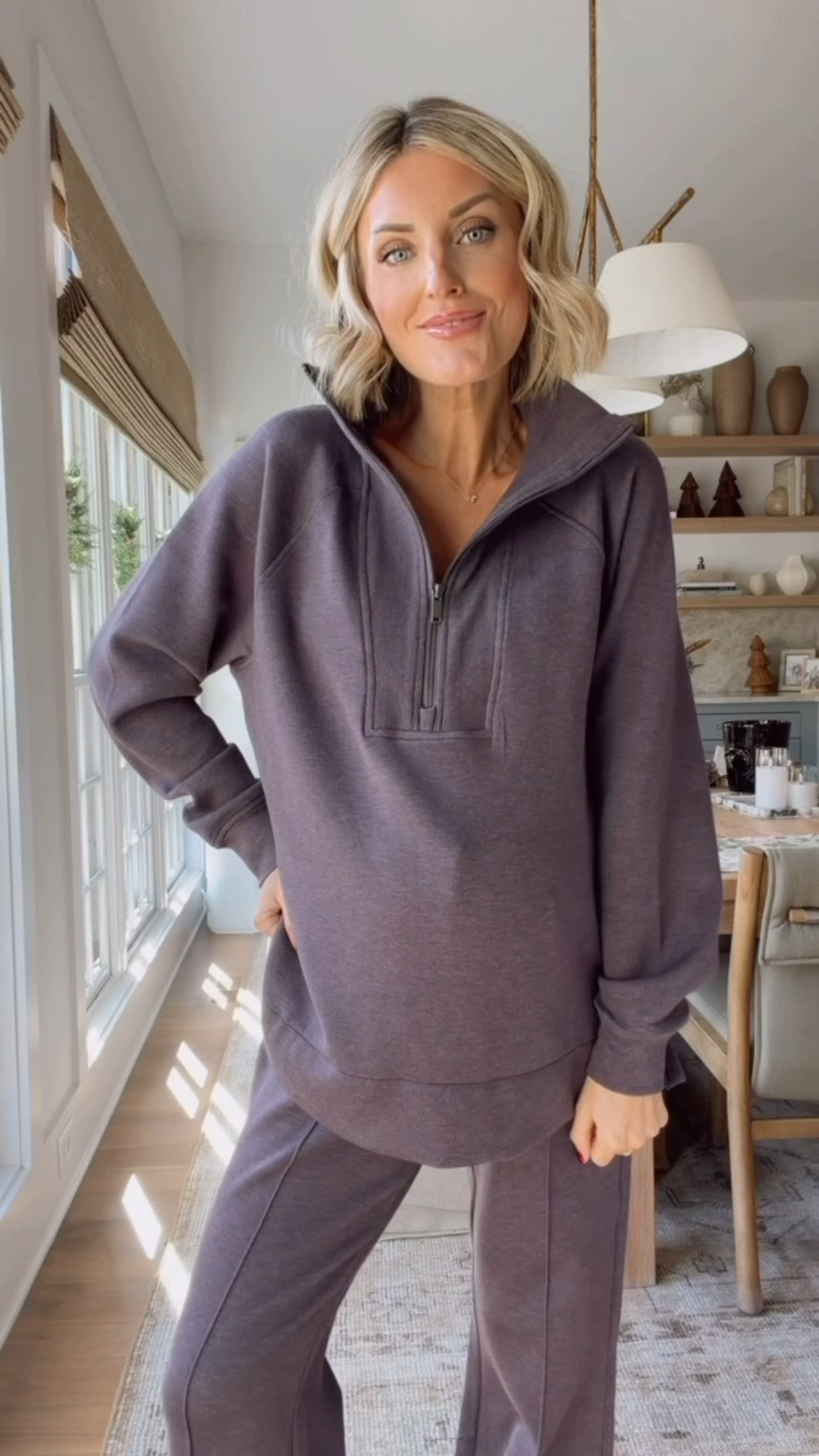 This matching set has the comfiest material 👏🏼 it comes in several colors! Wearing M to accommodate the bump. 

Loverly Grey, Spanx, matching set, lounge set, loungewear, travel outfit ideas 

#LTKTravel #LTKootd