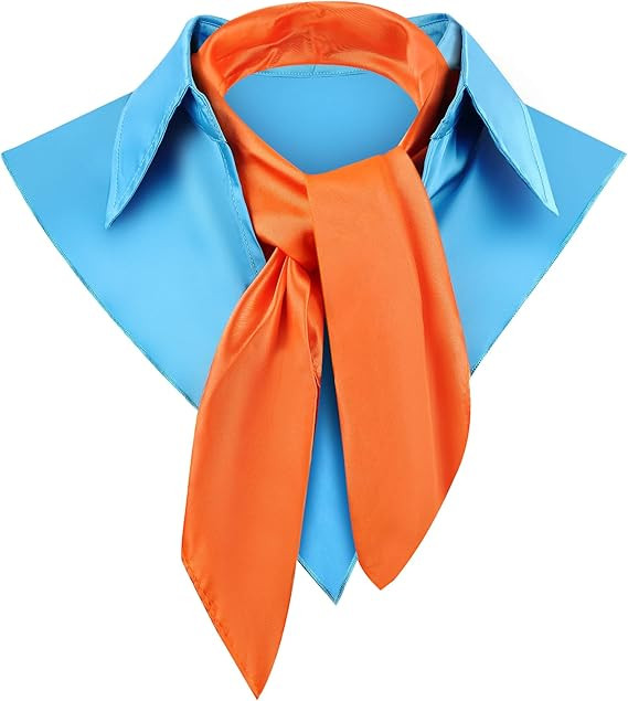 Jecery Halloween Costume for Adult Costume Orange Square Neck Scarf Fake Collar Dickey Collar Mar... | Amazon (US)