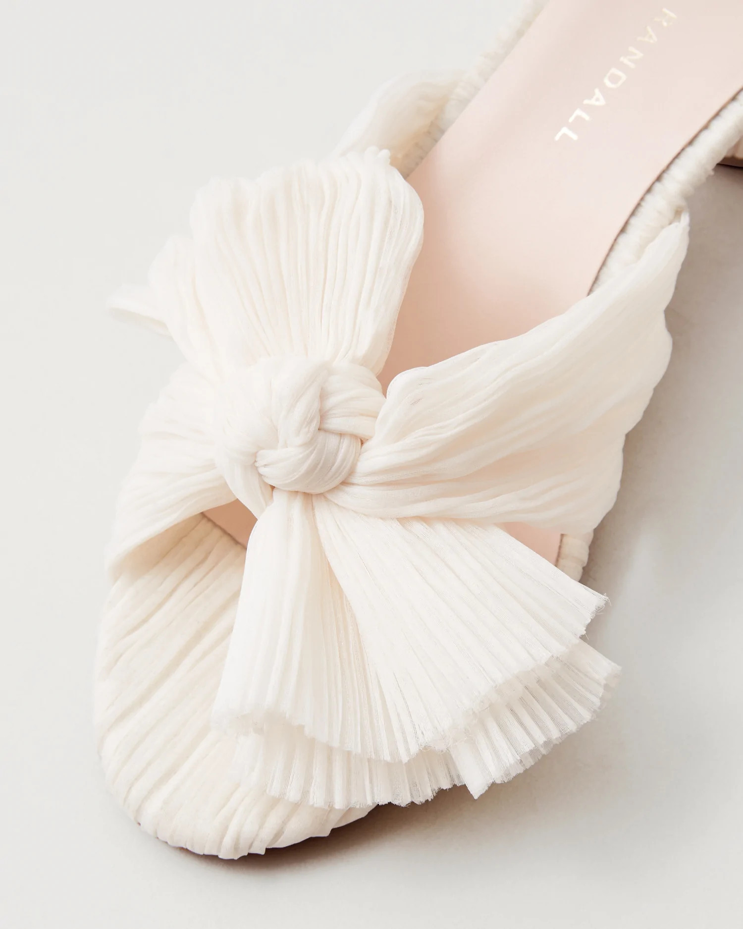 Dahlia Pearl Pleated Bow Heel | Loeffler Randall