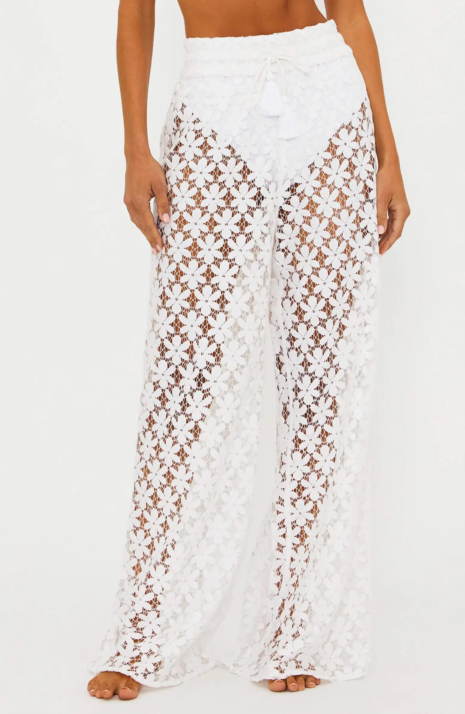 Beach Riot Foster Wide Leg Lace Cover-Up Pants | Nordstrom | Nordstrom