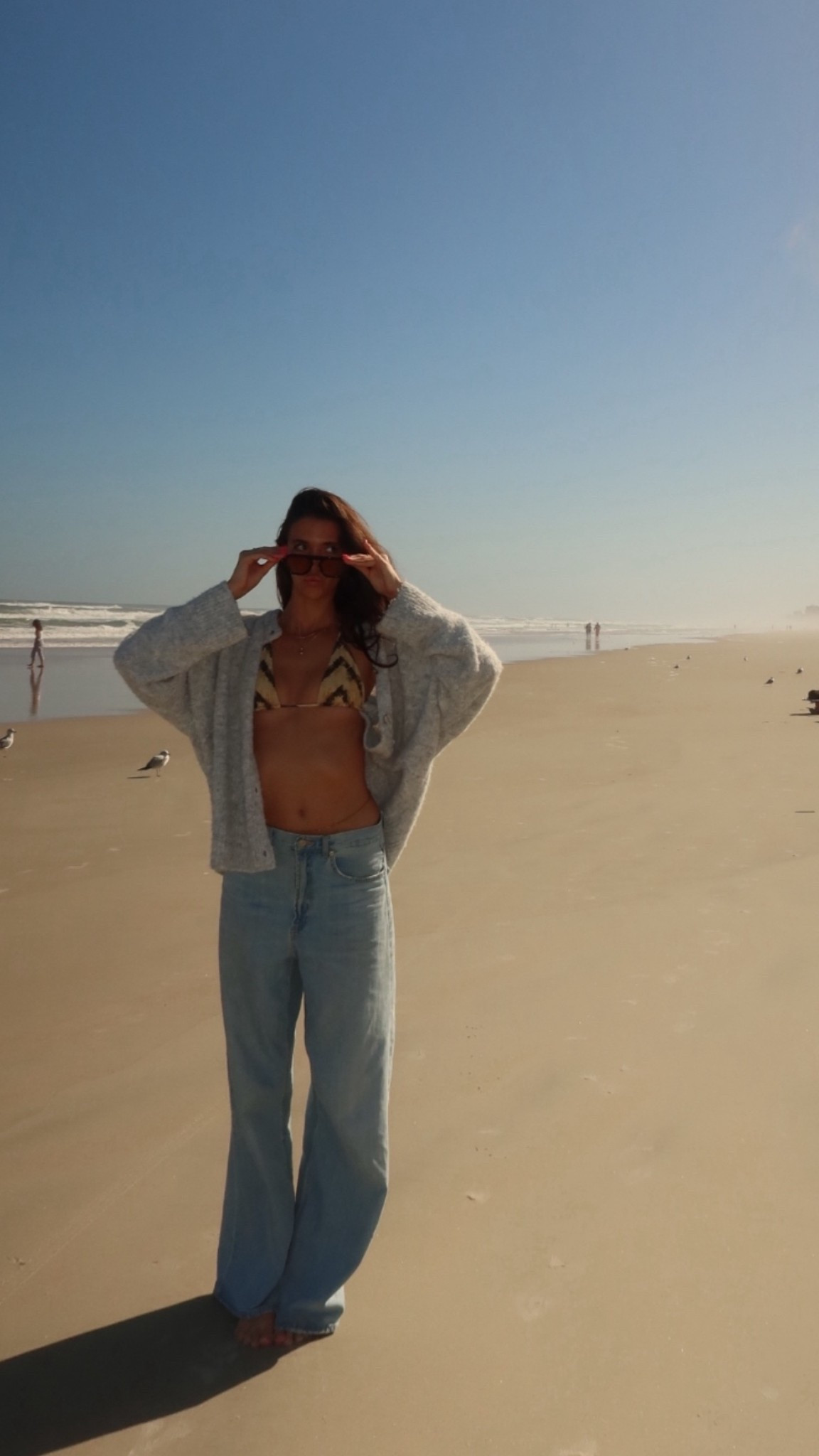 Sweater is on sale!!
Swimsuit is Bamba! 

Sweater-large 
Pants-28 
Swimsuit-small 

#LTKGiftGuide #LTKSeasonal #LTKFindsUnder50