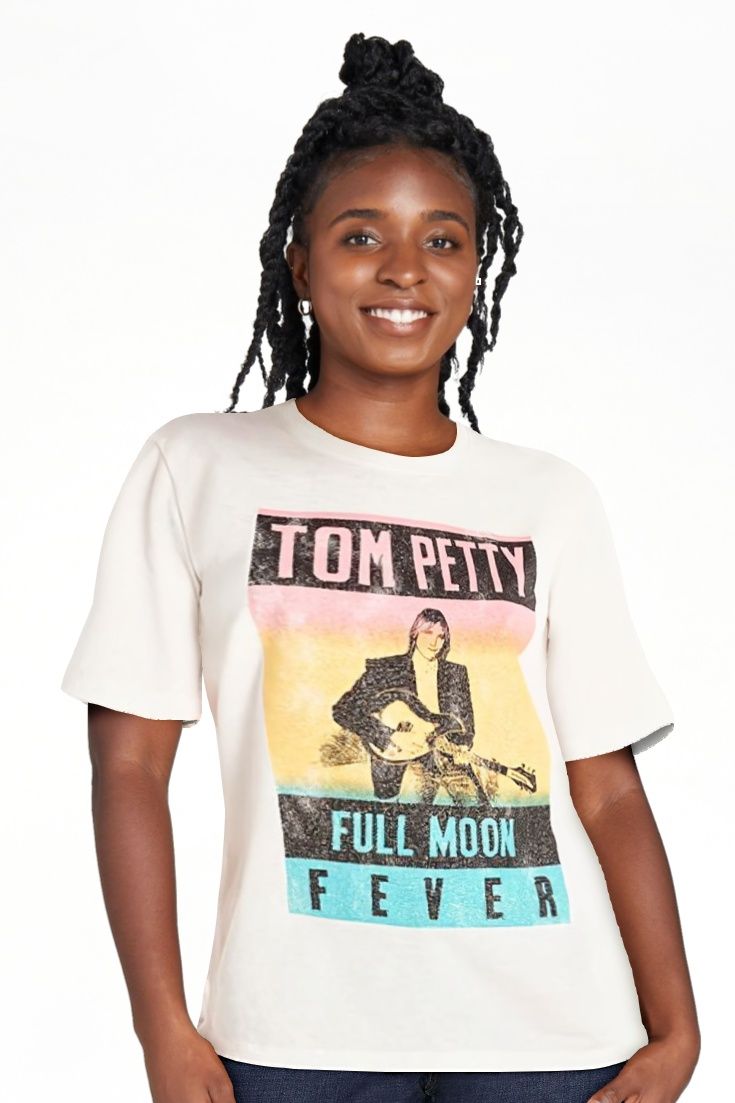 Time And Tru Women's Tom Petty Graphic Tee with Short Sleeves, Sizes XS-XXXL - Walmart.com | Walmart (US)