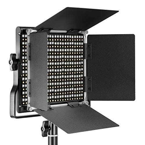 Neewer Professional Metal Bi-Color LED Video Light for Studio, YouTube, Product Photography, Video Shooting, Durable Metal Frame, Dimmable 660 Beads, with U Bracket and Barndoor, 3200-5600K, CRI 96+ | Amazon (US)