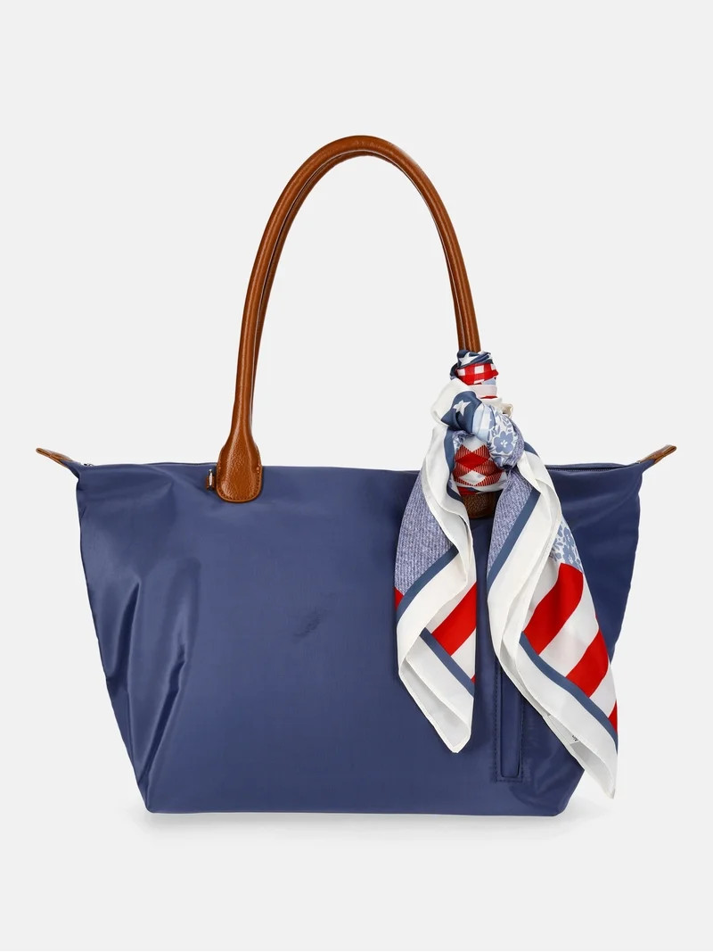 No Boundaries Women's Americana Print Square Scarf | Walmart (US)