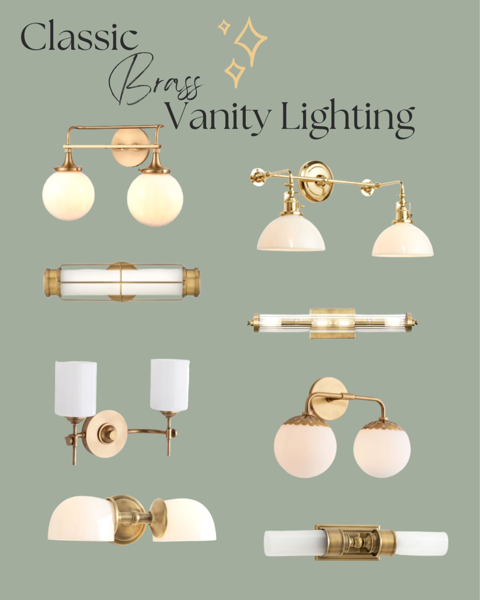 Classic Brass Vanity Lighting // bathroom lights // double wall sconces // gold // vintage // old school // traditional // renovation // remodel ideas

#LTKhome