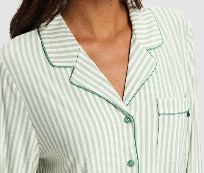 Women's Bamboo Stretch-Knit Long Sleeve Pajama Set - XS | Divi Official LLC