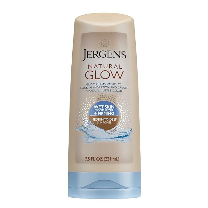 Jergens Natural Glow +FIRMING In-shower Self Tanner Lotion, Sunless Tanning for Medium to Deep Sk... | Amazon (US)