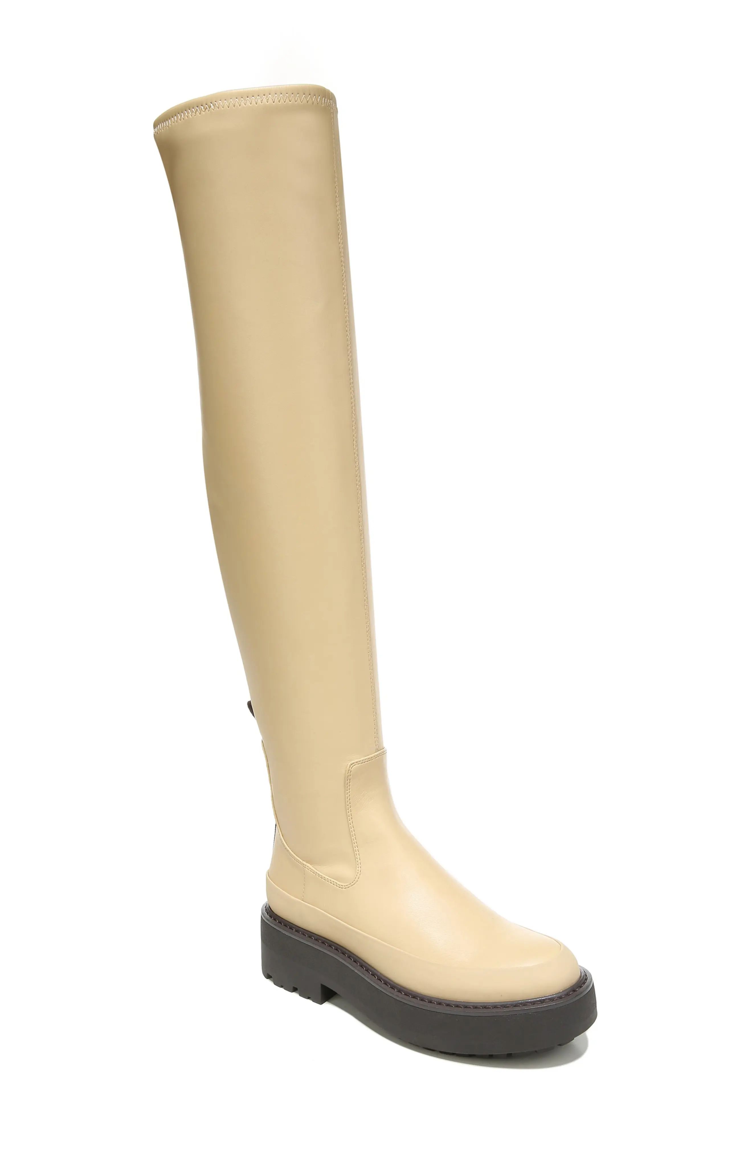Franco Sarto Janna Over the Knee Boot, Size 8 in Beige at Nordstrom | Nordstrom