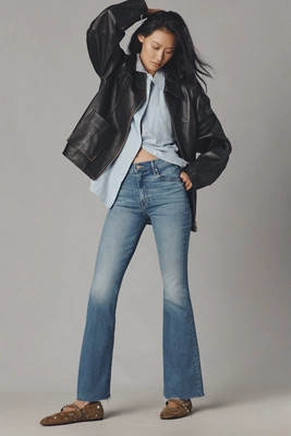 MOTHER Weekender Mid-Rise Flare Jeans | Anthropologie (US)
