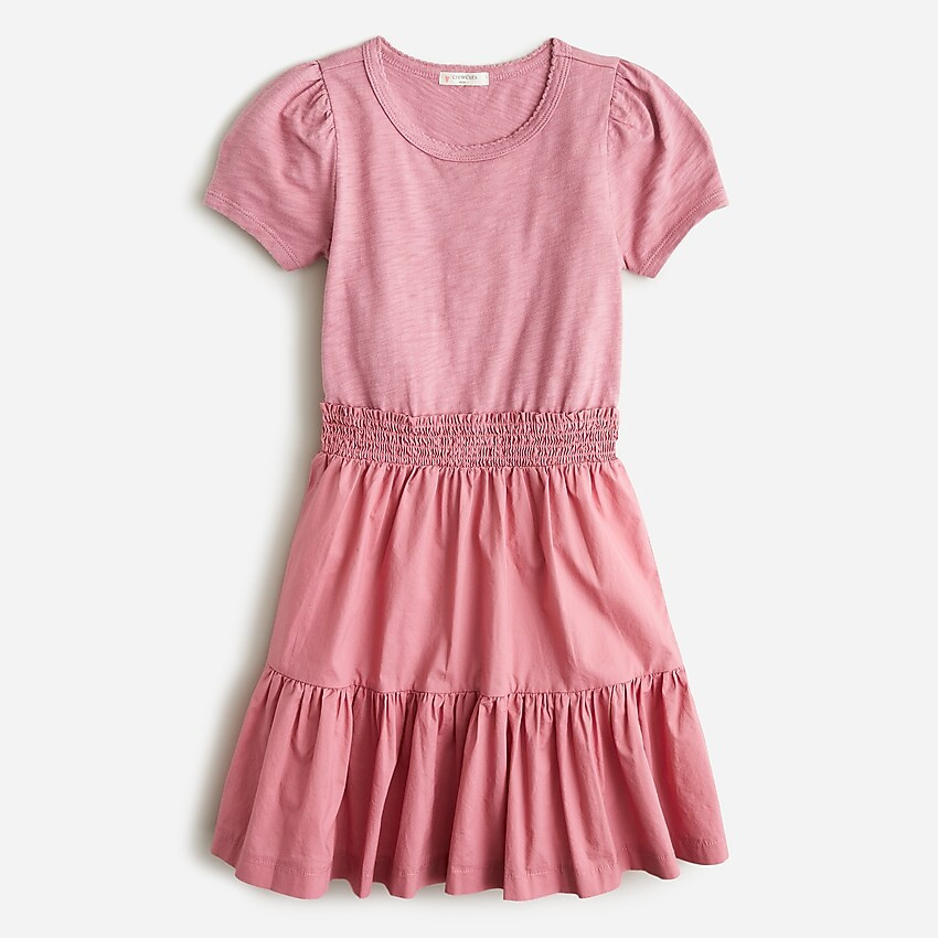 Girls' combo dress in slub cotton | J. Crew US